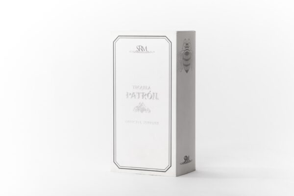 Caja deslizable con realce y hot stamping