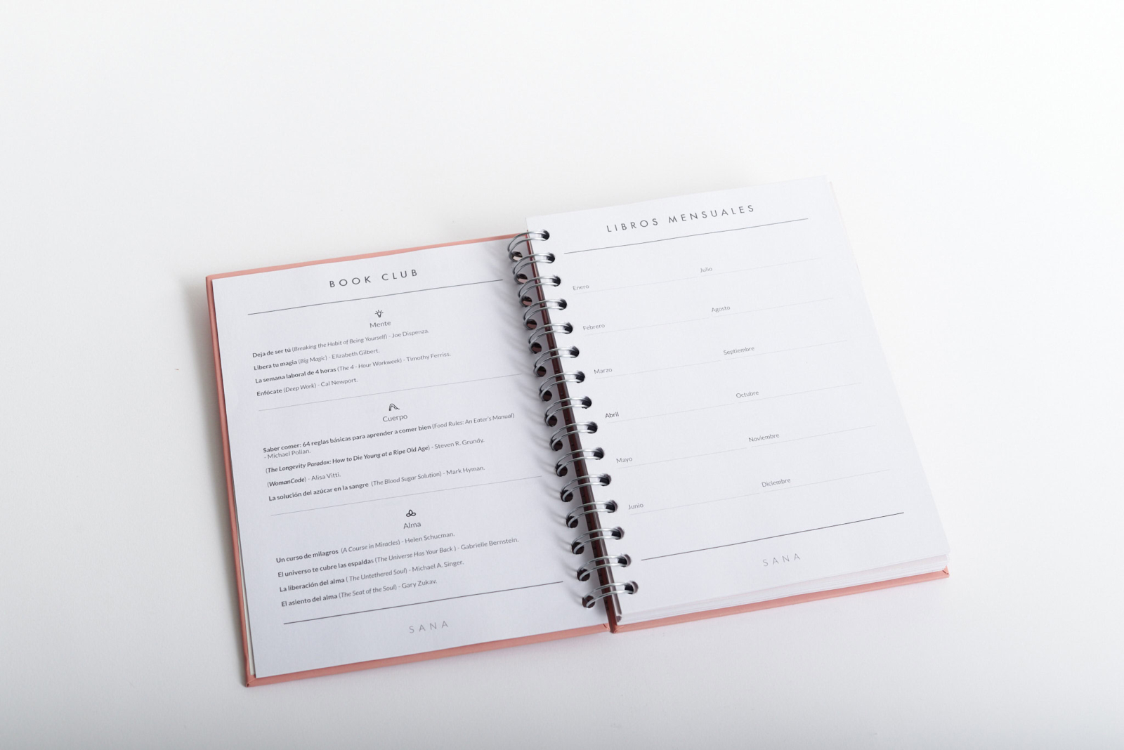 Agenda pasta dura vertical con cierre resorte